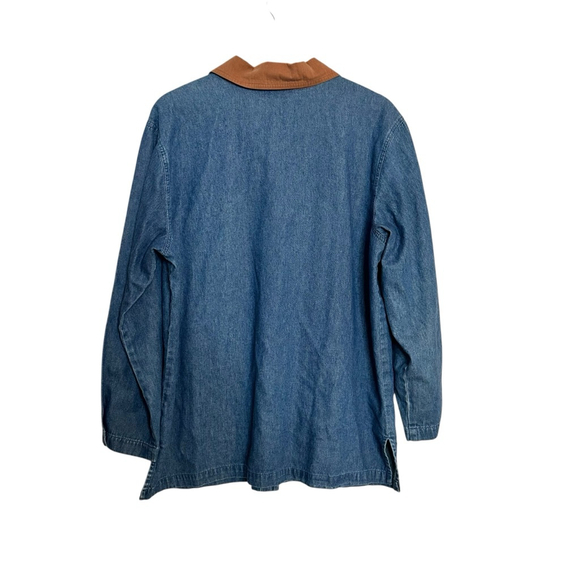 Denim chore jacket cottage butterfly embroidered - Picture 2 of 4